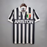 Juventus 84-85 Retro Soccer Jersey Home White&Black Football Shirt