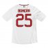 13-14 AC Milan #25 Bonera Away White Soccer Shirt