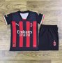Kids AC Milan 22/23 Home Red Soccer Suit Football Kit (Shirt+Shorts)