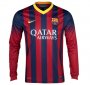 13-14 Barcelona #11 Neymar JR Home Long Sleeve Soccer Jersey Shirt