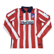 Atletico Madrid 20-21 Home Long Sleeve Soccer Jersey Shirt