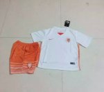 Kids Holland(Netherlands) 2015-16 Away Soccer Kit(Shirt+Shorts)