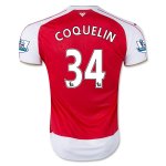 Arsenal Home 2015-16 COQUELIN #34 Soccer Jersey