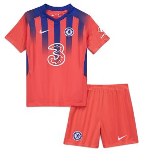 Kids Chelsea 20-21 Third Orange Soccer Kits (Shirt+Shorts)