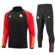 AS Roma 23/24 Black Half Zipper Tracksuit