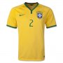 2014 Brazil #2 DANI ALVES Home Yellow Jersey Shirt