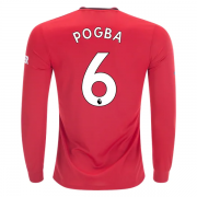 19-20 Manchester United Home Paul Pogba LS Soccer Jersey Shirt