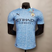 Manchester City 2021 Champion League Blue Soccer Jersey Football Shirt (Player Version)