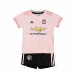 Kids 18-19 Manchester United Away Pink Jersey Kit(Shirt+Short)