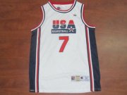 USA 1992 Dream Team #7 Larry Bird White Jersey