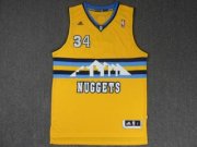 Denver Nuggets JaVale McGee #34 Yellow Jersey