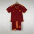 Kids AS Roma 23/24 Home Brown Soccer Football Kit(Shirt+Shorts)