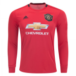 19-20 Manchester United Home Red Long Sleeve Jersey Shirt