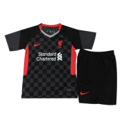 Kids Liverpool 20-21 Black Third Soccer Suits (Shirt+Shorts)