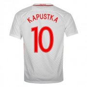 Poland Home 2016 Kapustka 10 Soccer Jersey Shirt