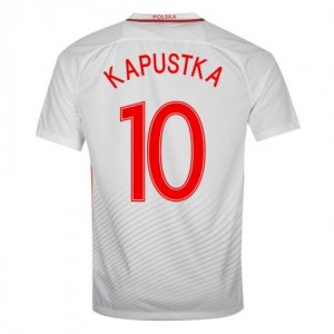 Poland Home 2016 Kapustka 10 Soccer Jersey Shirt