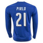 Italy LS Home 2016 PIRLO #21 Soccer Jersey