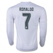 Real Madrid LS Home 2015-16 RONALDO#7 Soccer Jersey