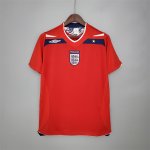 2008-10 England Away Red Retro Soccer Jersey Football Shirt