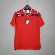 2008-10 England Away Red Retro Soccer Jersey Football Shirt