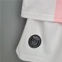 Kids PSG Away White&Pink 21-22 Soccer Football Kit (Shirt+Shorts)