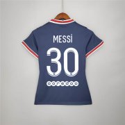 21-22 PSG MESSI #30 Home Navy Women's Soccer Jersey Football Shirt