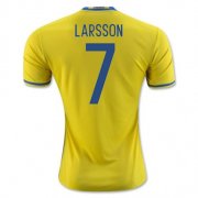 Sweden Home 2016 Larsson 7 Soccer Jersey Shirt