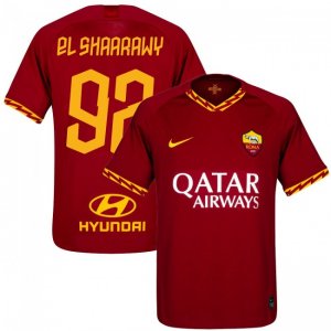 2019-20 AS Roma Home #92 El-Shaarawy Soccer Shirt Jersey