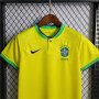 Kids Brazil World Cup 2022 Home Soccer Kit (Shirt+Shorts)