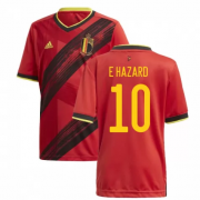 Belgium 2020 Euro Home Red Soccer Jersey Shirt #10 Hazard