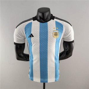 Argentina World Cup 2022 Home White Soccer Jersey Football Shirt (Player Version)