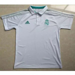 Real Madrid 2017/18 White Polo Jersey Shirt