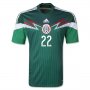 2014 Mexico #22 R.JIMENEZ Home Green Soccer Jersey Shirt