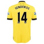 Aston Villa Away 2015-16 SENDEROS #14 Soccer Jersey