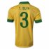 13/14 Brazil #3 T.Silva Yellow Home Jersey Shirt