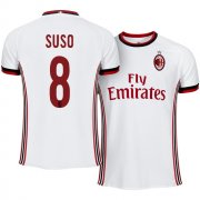 AC Milan Away 2017/18 Suso #8 Soccer Jersey Shirt