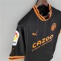 Valencia 22/23 Away Black Soccer Jersey Football Shirt