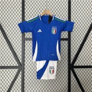 Kids Italy UEFA Euro 2024 Home Football Kit (Shirt+Shorts)