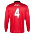 13-14 Manchester United #4 Jones Home Long Sleeve Jersey Shirt