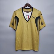 2006 World Cup Champion Italy Golden Retro Soccer Jersey Football Shirt