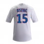13-14 Olympique Lyonnais #15 Bisevac Home White Jersey Shirt