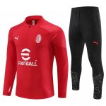 AC Milan 23/24 Red Half Zipper Training Tracksuit