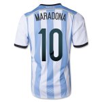 2014 Argentina #10 Maradona Home Soccer Jersey Shirt