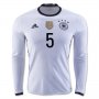 Germany LS Home 2016 HUMMELS #5 Soccer Jersey