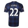 13-14 Manchester United #22 FABIO Away Black Jersey Shirt