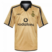 01-02 Manchester United Classic Retro Away Gold Jersey Shirt