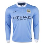 Manchester City 2015-16 Home LS Soccer Jersey