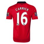 13-14 Manchester United #16 CARRICK Home Jersey Shirt