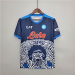 Napoli 21-22 Maradona Commemorative Version Blue Soccer Jersey Football Shirt