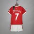 Kids Manchester United 21-22 Ronaldo #7 Home Red Soccer Jersey Football Kit (Shirt+Shorts)